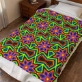 Colorful Geometric Kaleidoscope Velveteen Plush Blanket