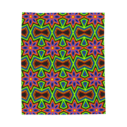 Colorful Geometric Kaleidoscope Velveteen Plush Blanket