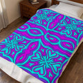 Boho Geometric Pattern Velveteen Plush Blanket